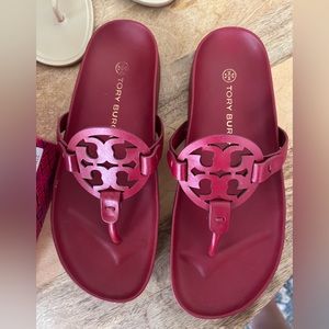 Size 8 Red Miller Cloud sandals